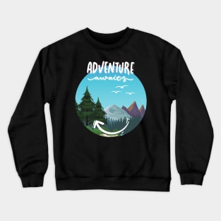 Let's travel Your Life is the best Adventure Explore the world travel lover summer spring Crewneck Sweatshirt